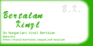 bertalan kinzl business card